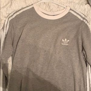 WORN ONCE. GREY Adidas long sleeve